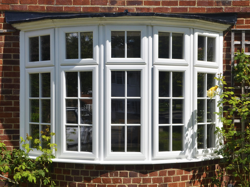 curved upvc bay window