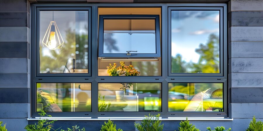 Black aluminum windows